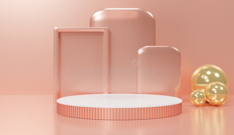 Glossy luxury podium for your design. Pink gift box, Teddy bear Stock  Illustration by ©tanatpon13p #341907946