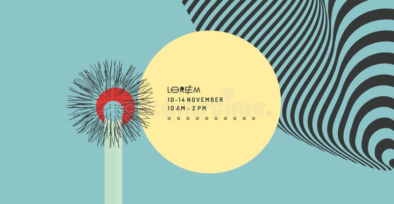 3d abstract sphere. Array with dynamic particles. Background with optical illusion. Vector composition for invitation, cover royalty free illustration