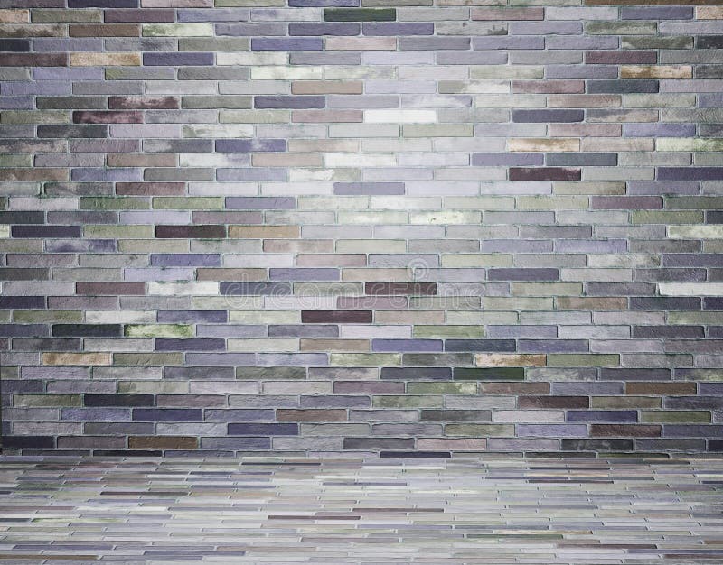 3d abstract wall of colorful pattern bricks. for wall decoration stock photography