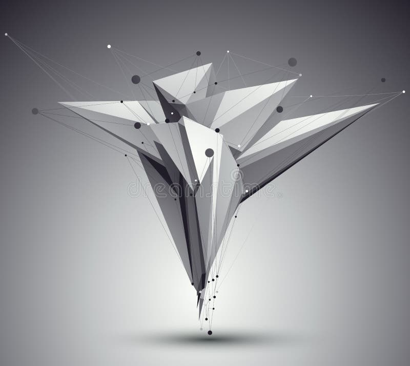 3D abstracte achtergrond van de netwerk moderne stijl, origami futuristische tem royalty-vrije illustratie 3D abstracte achtergrond van de netwerk moderne stijl, origami futuristische tem royalty-vrije illustratie