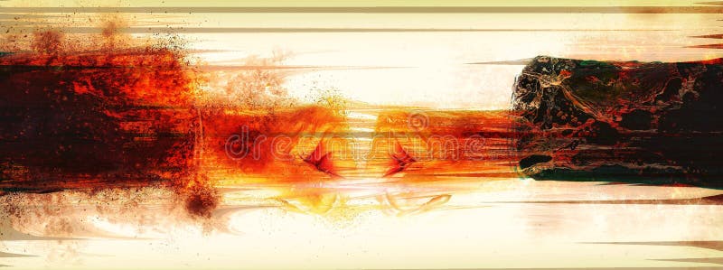 3d afbeelding van eerste en eerste botsing royalty-vrije illustratie