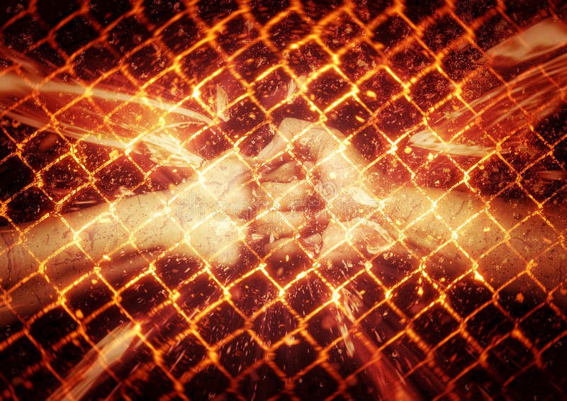 3d afbeelding van eerste en eerste botsing stock illustratie