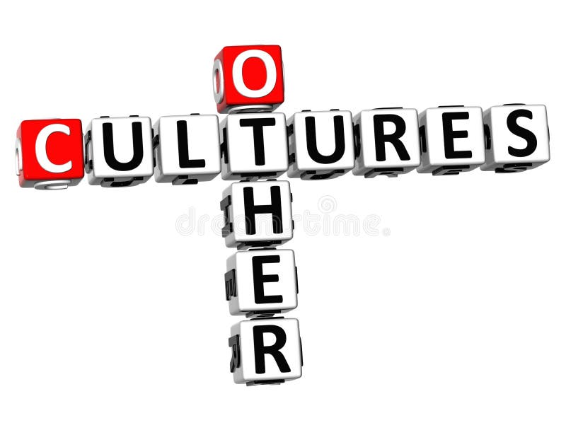 3D altre parole incrociate delle culture illustrazione vettoriale 3D altre parole incrociate delle culture illustrazione vettoriale