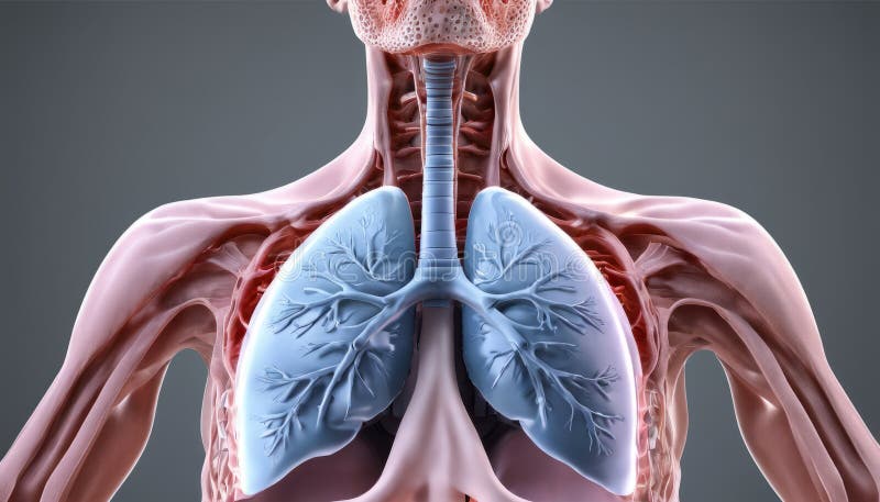 Human Lung and Bronchial Tree Stock Illustration ... Biology Diagrams