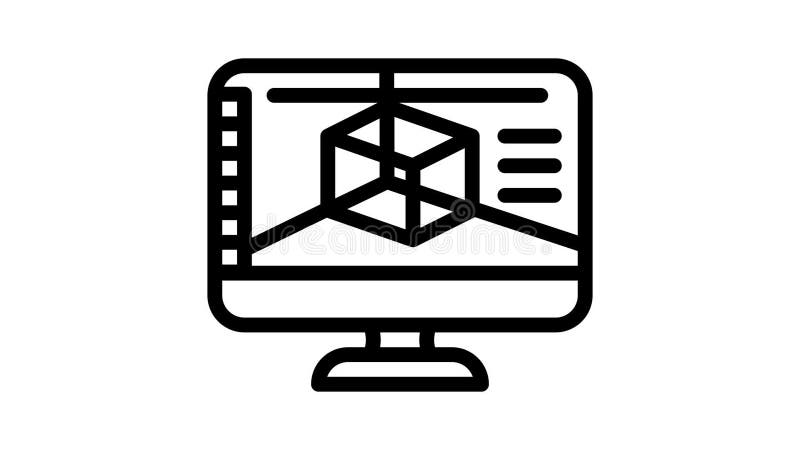 3d animacja ikony linii programowej