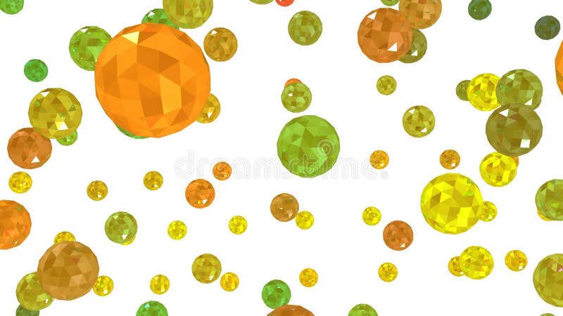 3D animacja Płodozmienne małe barwione piłki ilustracja wektor