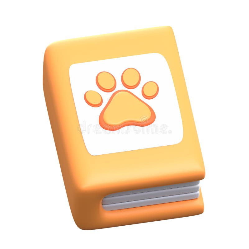 3D Animal Guidebook Icon vector illustration
