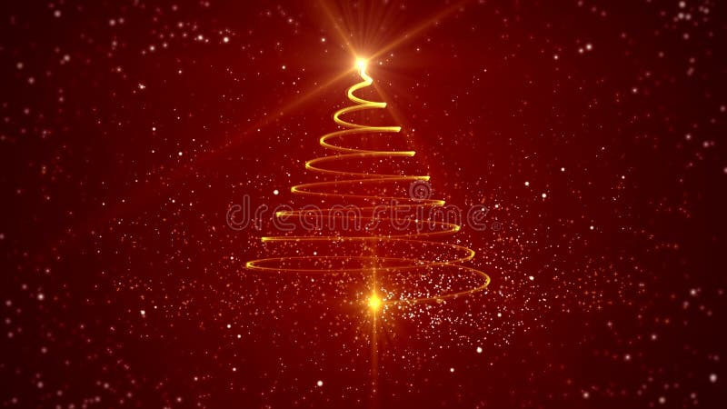 3d Animated Christmas Tree - Merry Christmas - Red Background Stock Footage  - Video of particle, merry: 80656692