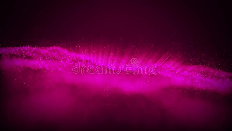 3d Animation with Colorful Grunge Particular Form Lines on Pink Background. Abstract Multicolor Motion Graphics Design