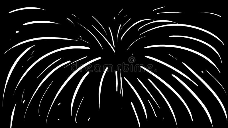 2d animation de feux d'artifice illustration de vecteur