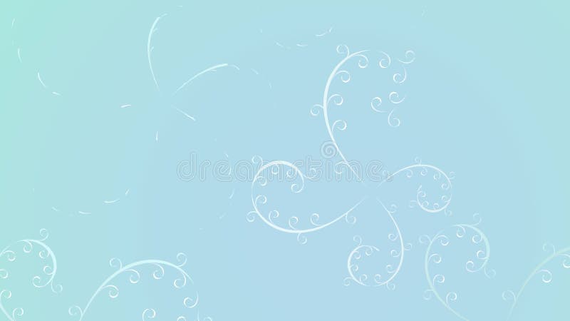 Delicate patterns gradually appear or are drawn on a blue background.