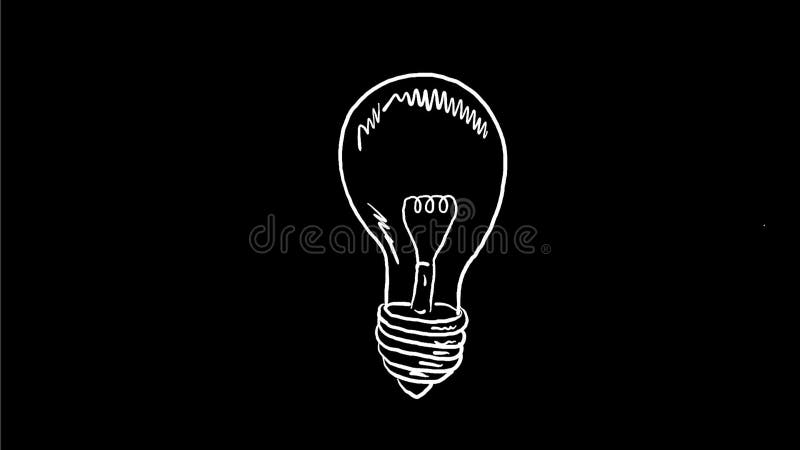 Light Bulb Blinking and Exploding Drawing 2D Animation vector illustration
