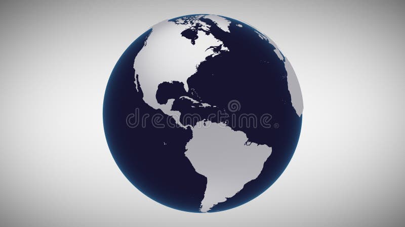3d Animation Planet Earth Globe Model Appears and Rotates Stock  Illustration - Illustration of isolated, center: 153736462