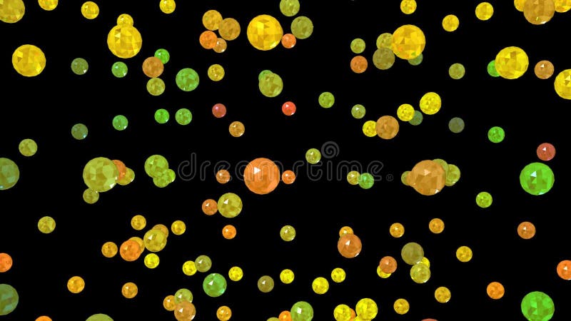 3d animation. Rotating small colored balls. stock illustration