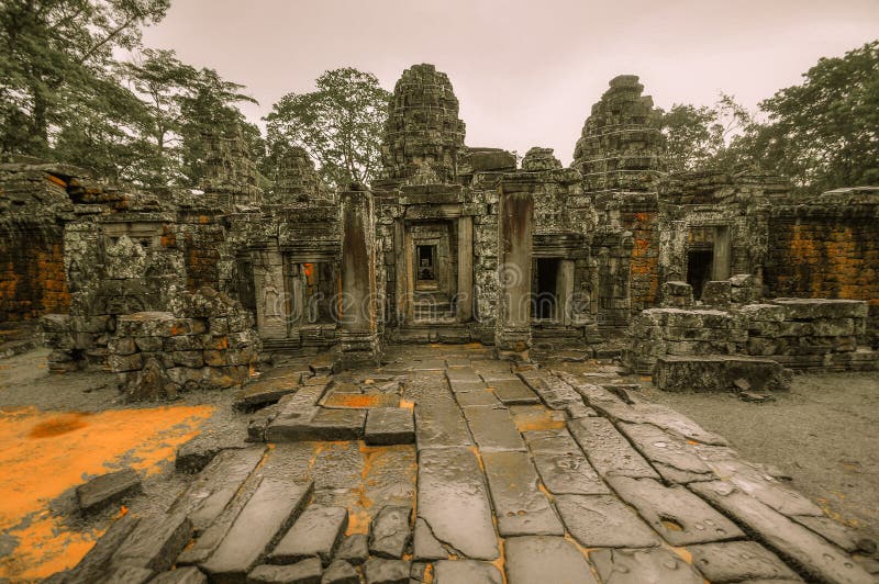 Giant tree covering Ta Prom and Angkor Wat temple, Siem Reap, Cambodia Asia. Giant tree covering Ta Prom and Angkor Wat temple, Siem Reap, Cambodia Asia