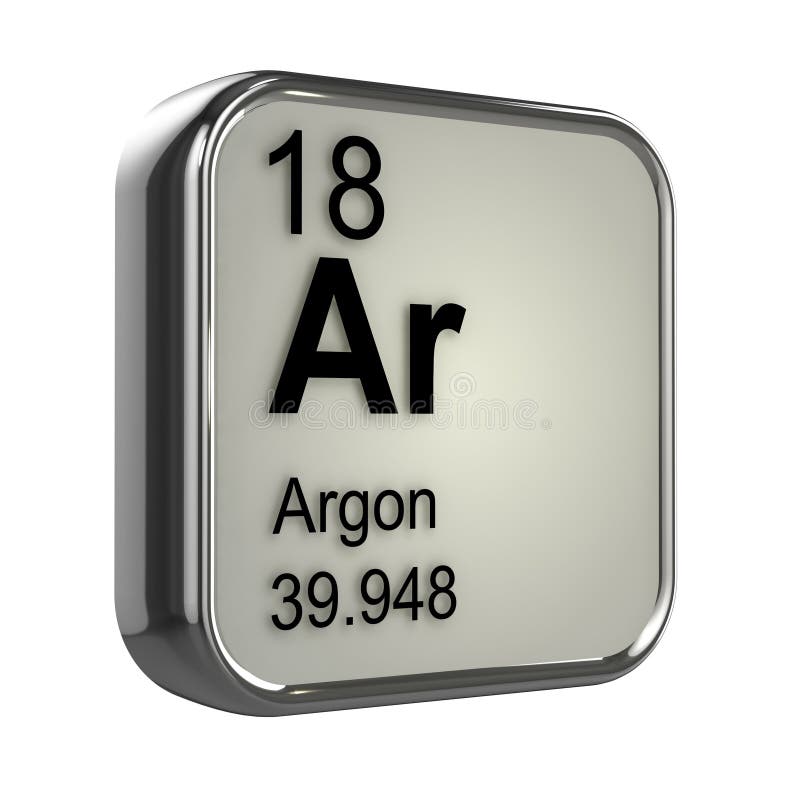 3d Argon element royalty free illustration