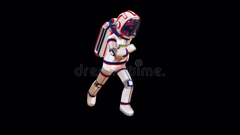 Astronaut 3d în costume spațiale royalty free illustration