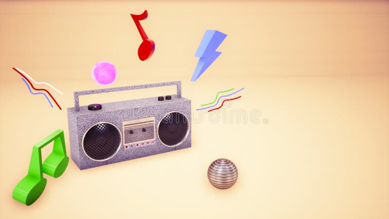 3D Audio Music Tape Background Stock Illustration - Illustration of audio,  music: 148437134