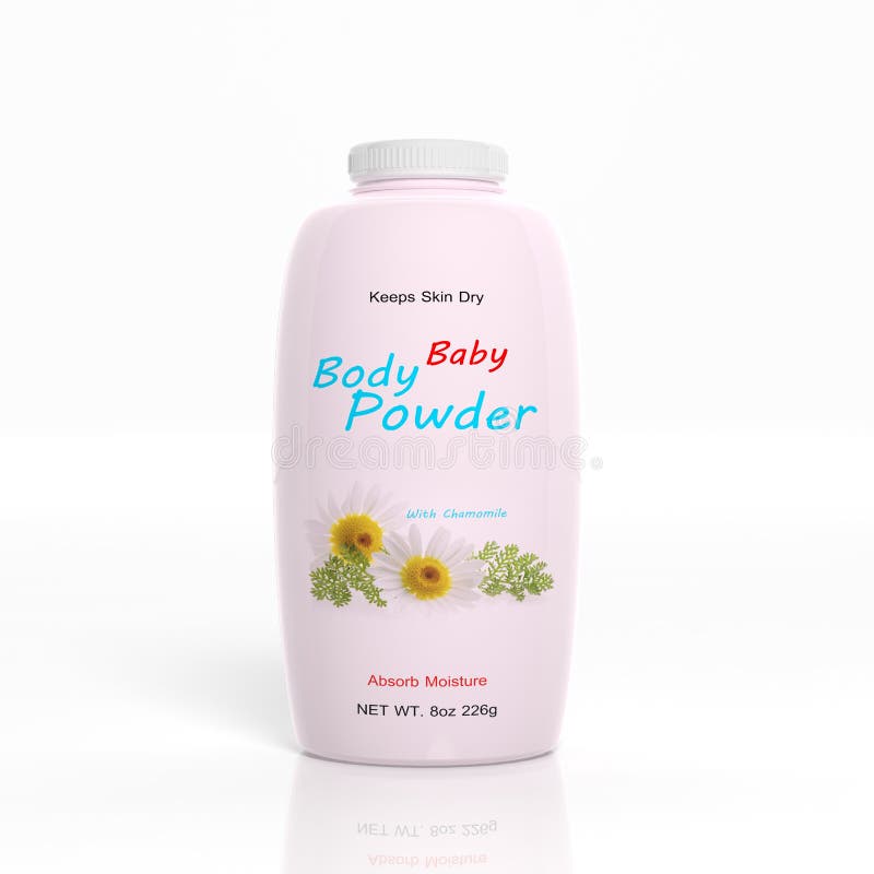 3D Babypuder-Plastikflasche vektor abbildung
