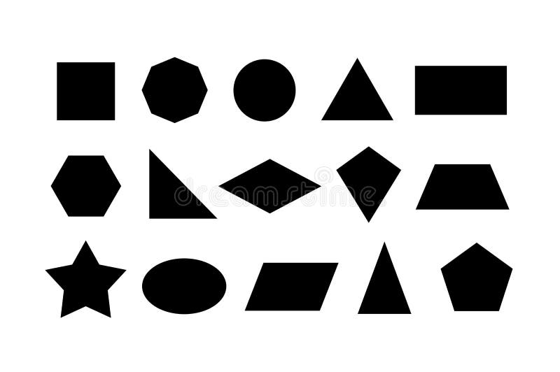 Black White Basic Shapes Stock Illustrations – 2,730 Black White Basic