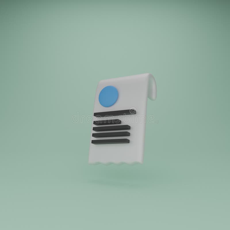 3D Bill Payment and Financial for Online Shopping. 3d Render for