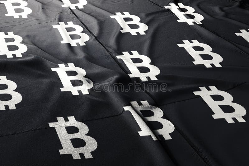 3d Bitcoinbtc cryptocurrency geeft vlag terug vector illustratie 3d Bitcoinbtc cryptocurrency geeft vlag terug vector illustratie