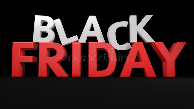 3D Black Friday royalty free illustration