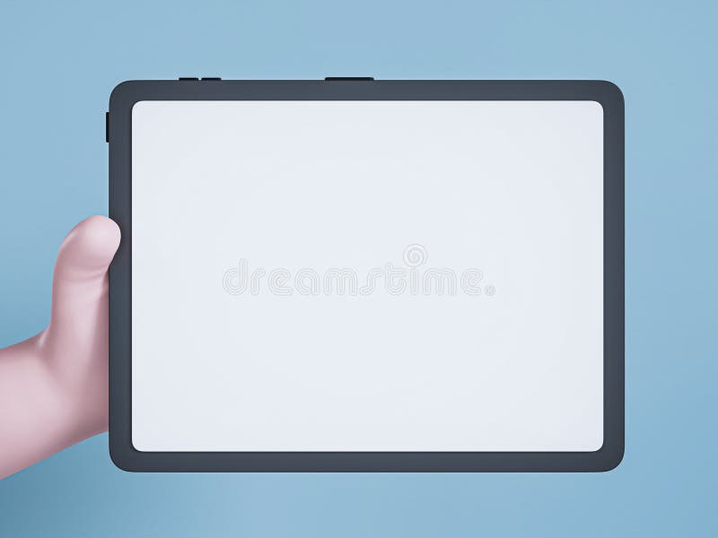 3d blank screen tablet. stock illustration. Illustration of display 249198419