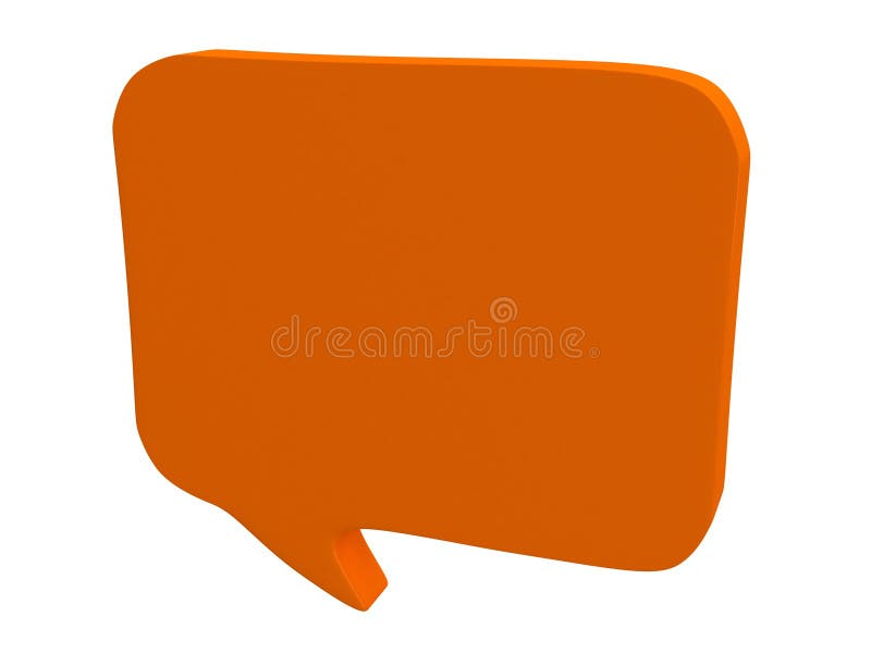 3d blank speech bubble vector illustration