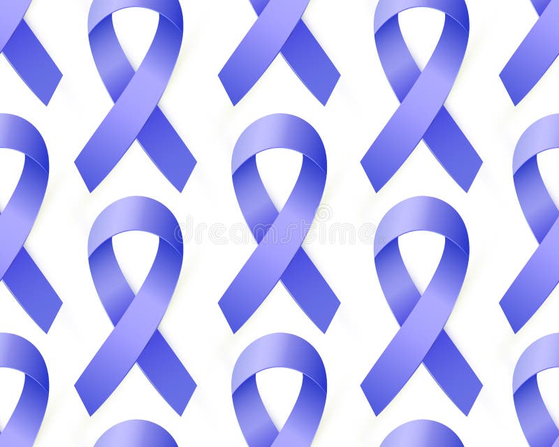 3d Blauw lint naadloos patroon aan Dubbelpuntkanker en Colo-rectal maand van de Kankervoorlichting stock illustratie 3d Blauw lint naadloos patroon aan Dubbelpuntkanker en Colo-rectal maand van de Kankervoorlichting stock illustratie