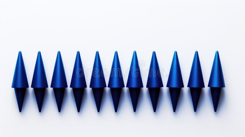 D blue dart on white background stock illustration