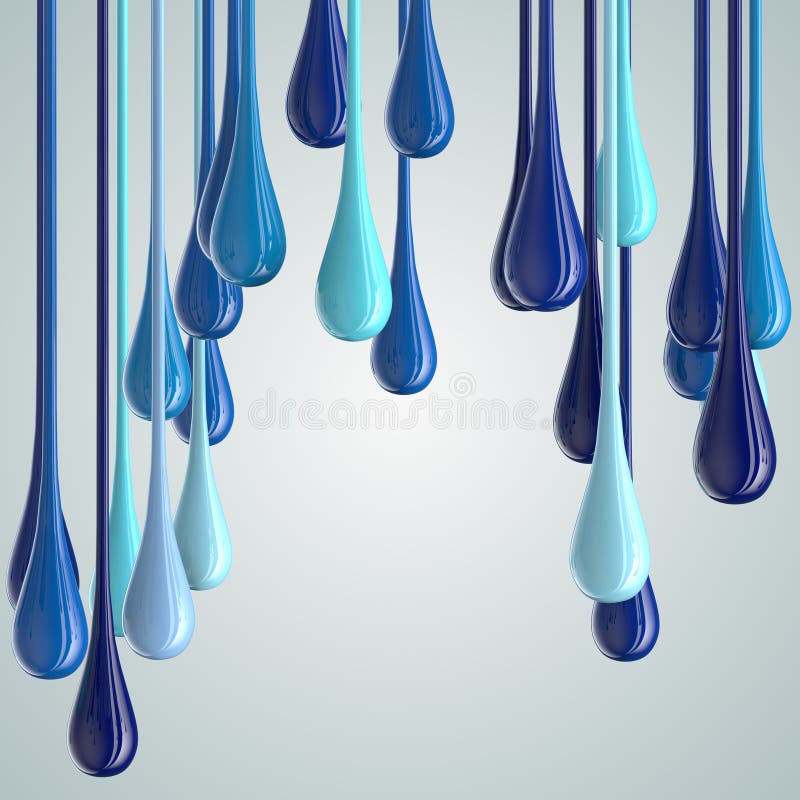 3D blue glossy paint drop blobs royalty free illustration 3D blue glossy paint drop blobs royalty free illustration