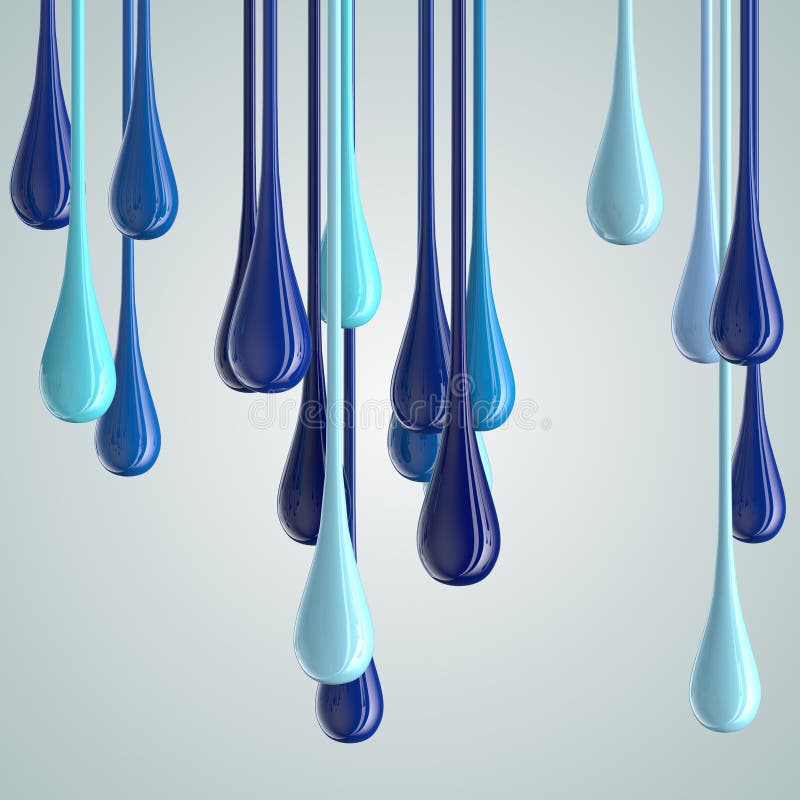 3D blue glossy paint drop blobs royalty free illustration 3D blue glossy paint drop blobs royalty free illustration