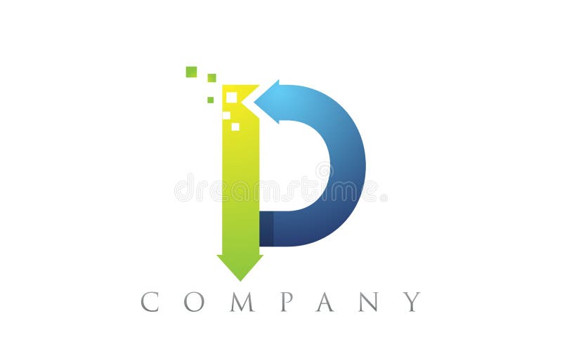 Letter D Typography Logotype Green Blue Letter D Logo Greenblue Gradient  Stock Illustration - Download Image Now - iStock