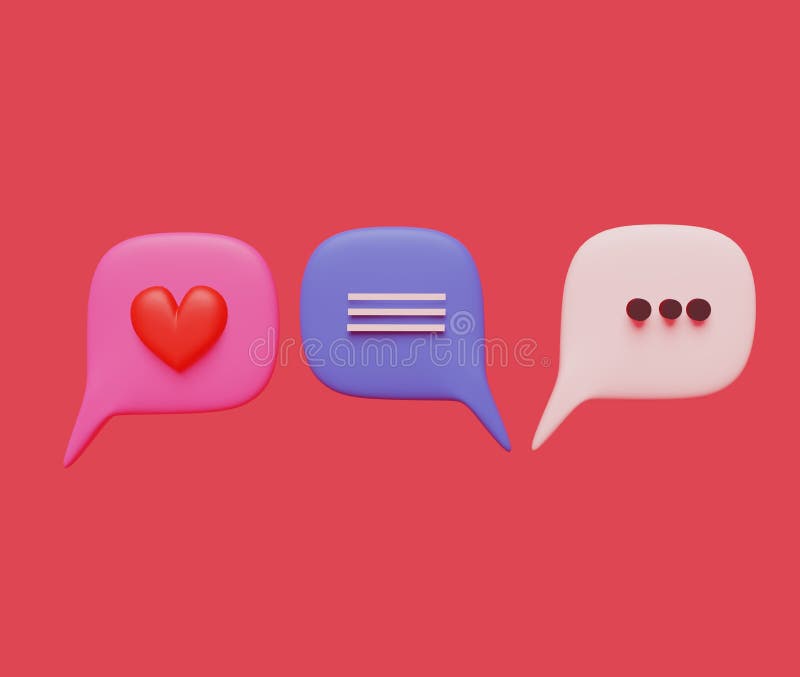 3d Bubble Talk Isolated on White Background. Speech Bubble, Dialogue