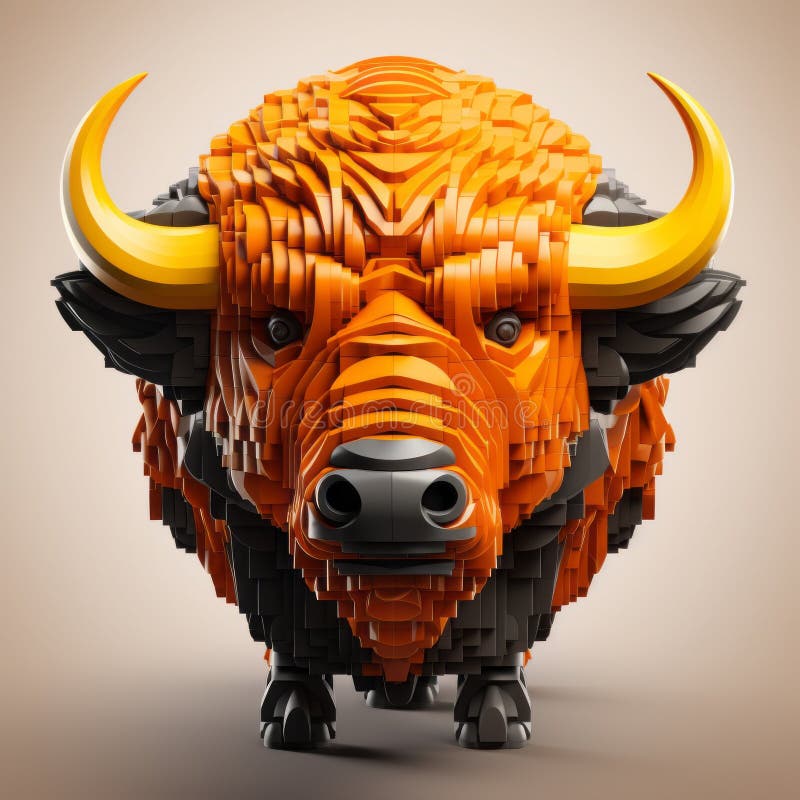 3d Buffalo Toy: Tristan Eaton-inspired Figure with Lego Design and ...