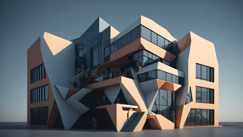 3d Building.the Structure S Clean Lines and Geometric Precision Exude a