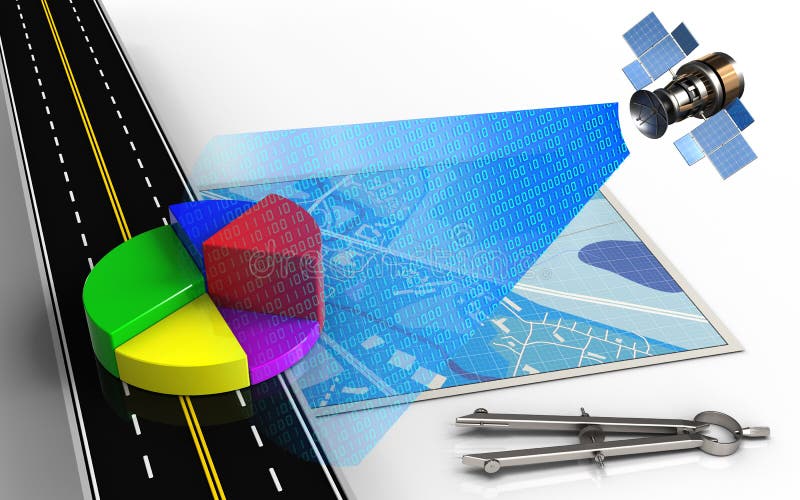 3d business data royalty free illustration