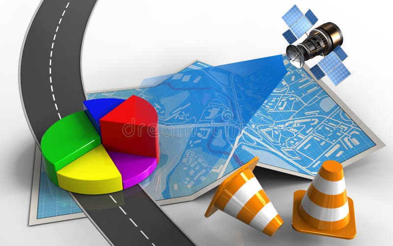 3d business data stock illustration