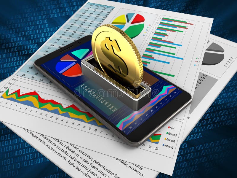 3d business data stock illustration