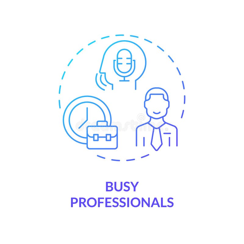 Concept pictogramă gradient pentru profesioniști ocupați 2d royalty free illustration