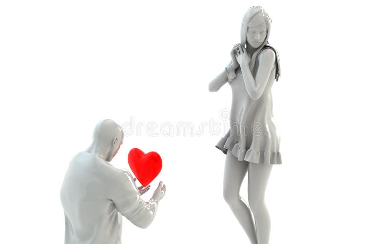 3D Cartoon Character - Guy in Love Stock Illustration - Illustration of  relationship, people: 79938844