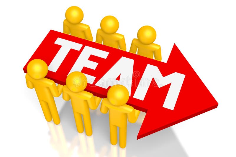 3D team arrow concept royalty free illustration