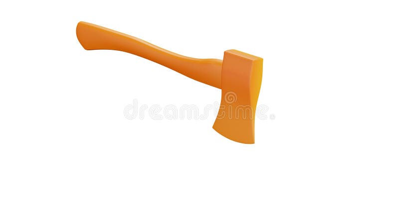 3D cartoon user interface illustration of a Wooden axe icon on an isolated background. With studio lighting and a gradient colourful texture. 3D rendering. 3D cartoon user interface illustration of a Wooden axe icon on an isolated background. With studio lighting and a gradient colourful texture. 3D rendering