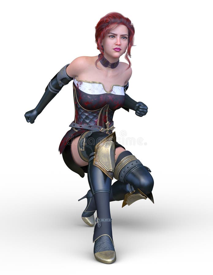 3D CG rendering of costume girl stock illustration 3D CG rendering of costume girl stock illustration