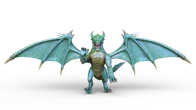 3D CG rendering of doragon stock illustration