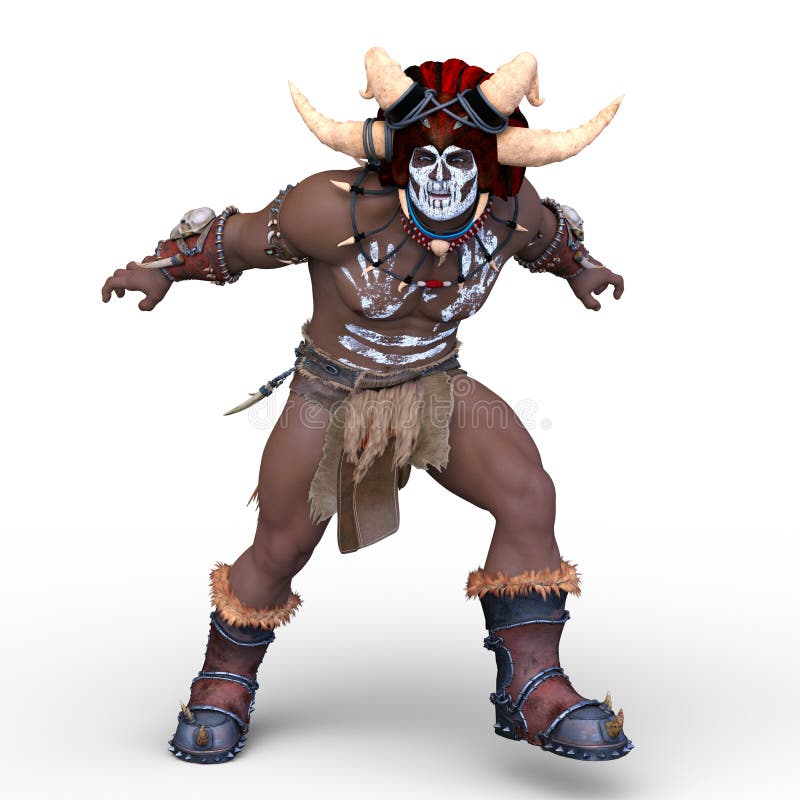 3D CG rendering of ethnic man royalty free illustration