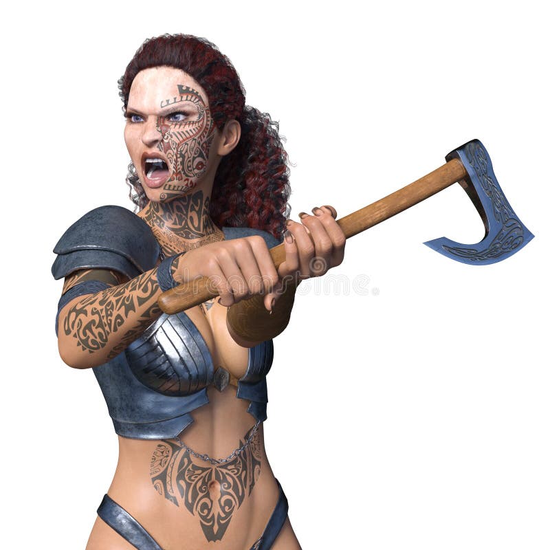 Female warrior stock illustration. Illustration of face 103035698