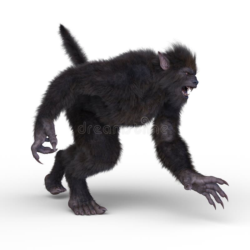 3D CG rendering of gorilla monster royalty free illustration