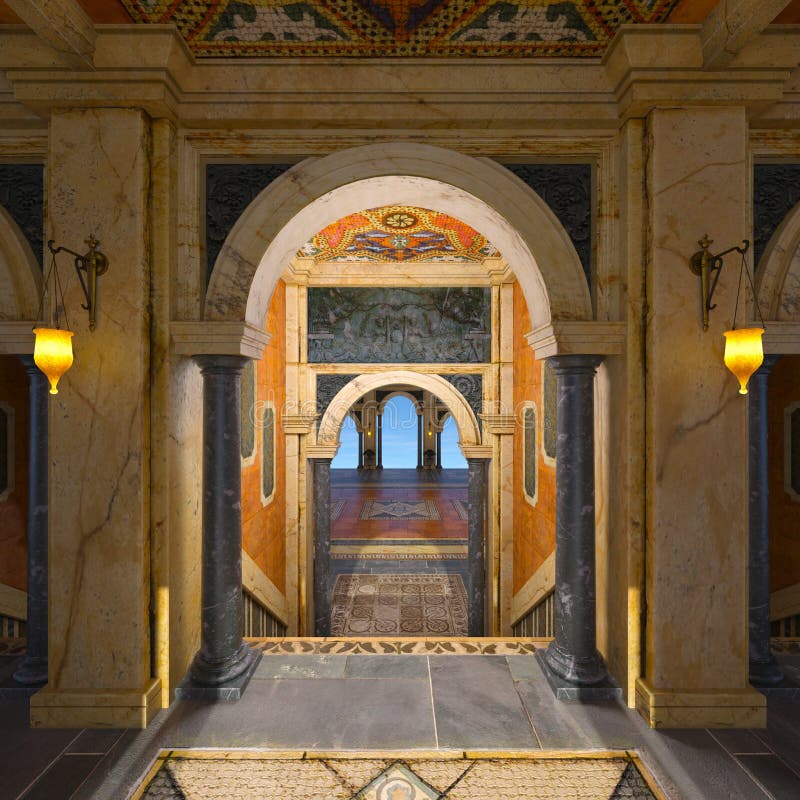 Grand hall stock image. Image of grand, chandelier, history 107477341